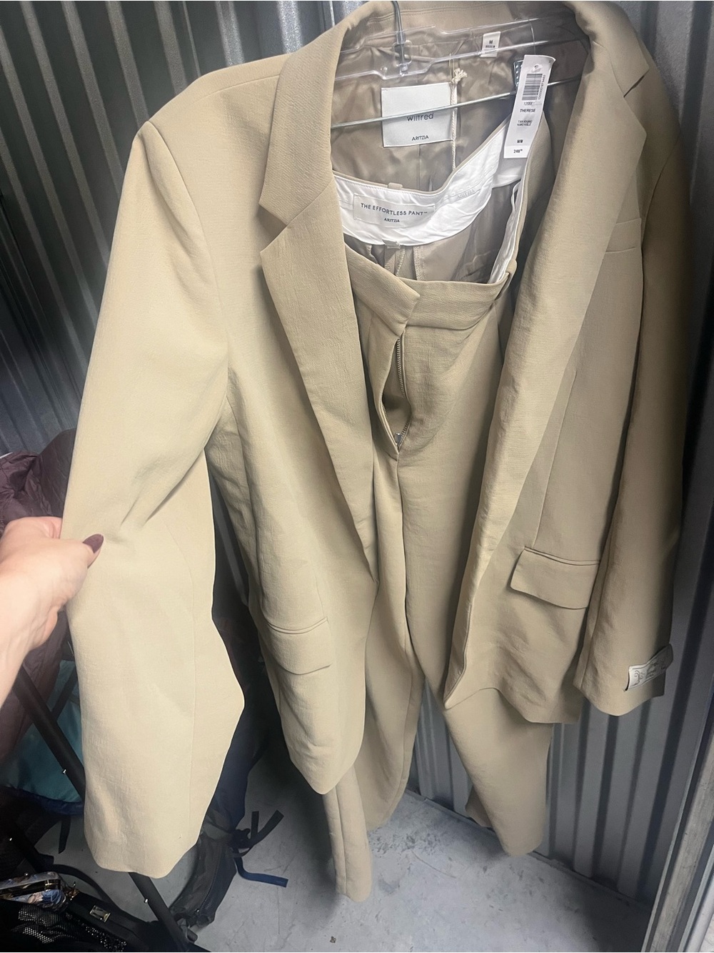 NWT ARITZIA Beige Tailored Blazer and Pants Suit